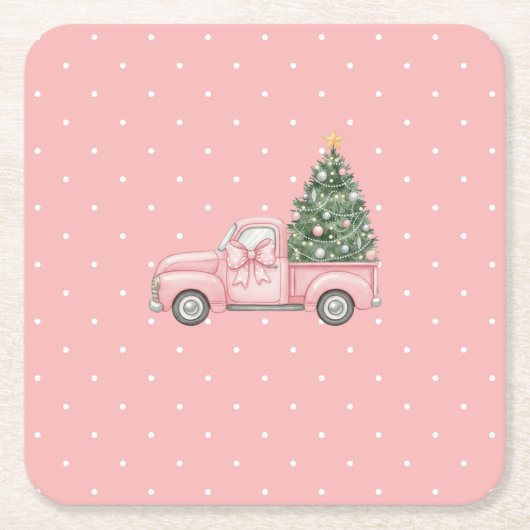 クリスマス スクエアペーパーコースター (正面)