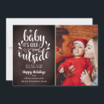 クリスマス スクリプト ボーホー チョークボード フォト<br><div class="desc">あなたのお気に入りの写真、メッセージ、名前、年をチョークボードの背景にカスタマイズできる、スタイリッシュなボーホー チョークボード フォトのホリデー カード デザインです。裏面には、同じチョークボードの背景に雪の結晶が降っています。Thisisnotme©によるデザイン</div>