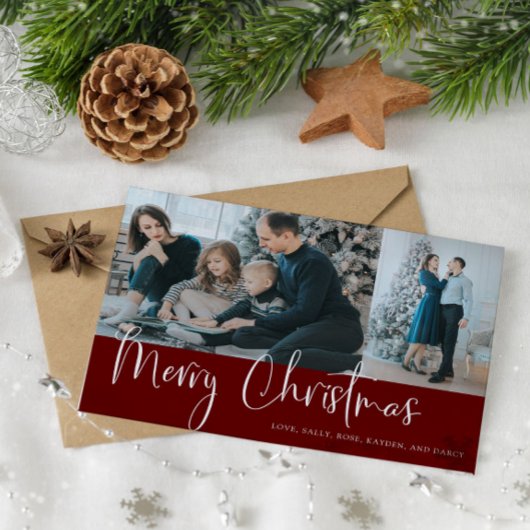 クリスマス スクリプト 2 フォト コラージュ ホリデー 赤