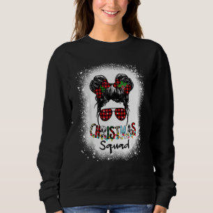 クリスマス・スクワッド Xmasツリーライト ヒョウ柄 メッシーバン スウェットシャツ