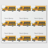 クリスマス·スクール·チルドパーソナライズされたレンズ ラッピングペーパー (フラット)