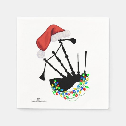 クリスマス スコットランド ハイランド ダンサー スタンダードカクテルナプキン (正面)