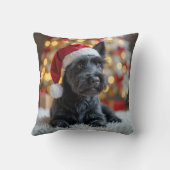 クリスマス・スコティッシュ・テリア・オンファー クッション (裏面)