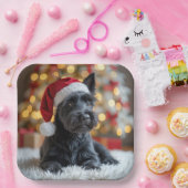 クリスマス・スコティッシュ・テリア・オンファー ペーパープレート (パーティー)