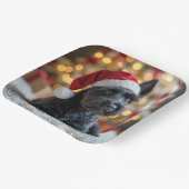 クリスマス・スコティッシュ・テリア・オンファー ペーパープレート (傾斜あり)