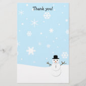 クリスマス·スタティオナーに感謝の手紙を書いた 便箋 (正面)