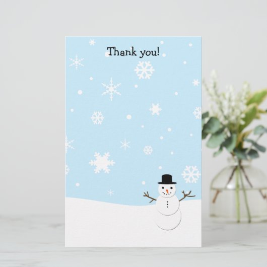 クリスマス·スタティオナーに感謝の手紙を書いた 便箋 (スタンド正面)