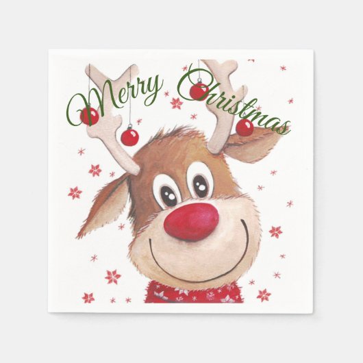 クリスマス スタンダードカクテルナプキン (正面)