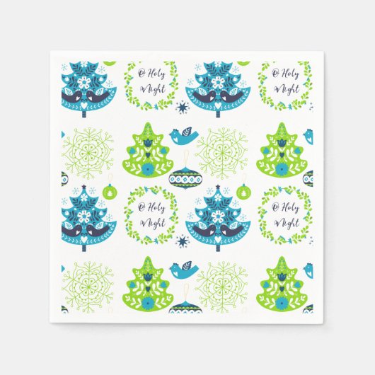 クリスマス スタンダードカクテルナプキン (正面)