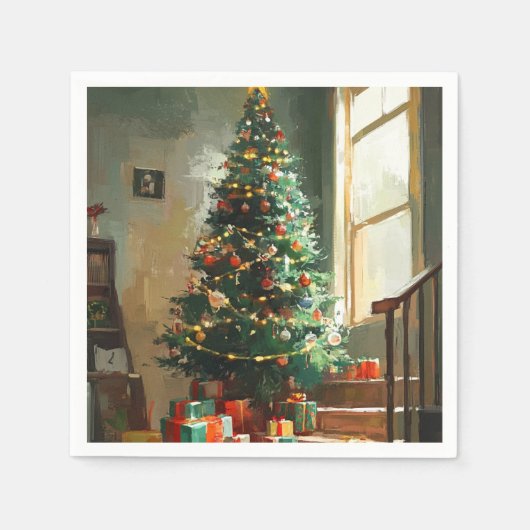 クリスマス スタンダードカクテルナプキン (正面)