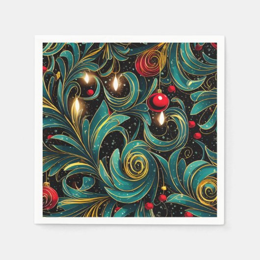 クリスマス スタンダードカクテルナプキン (正面)