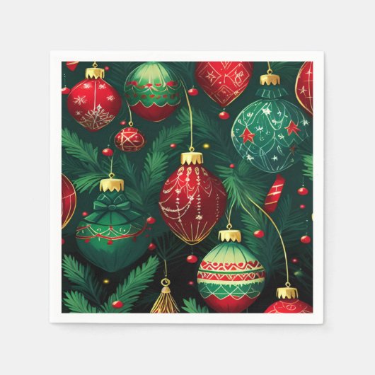 クリスマス スタンダードカクテルナプキン (正面)