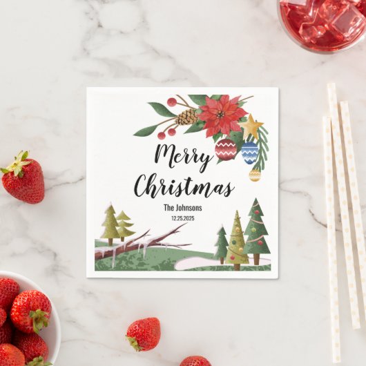 クリスマス スタンダードカクテルナプキン (インサイチュ)