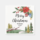 クリスマス スタンダードカクテルナプキン (正面)