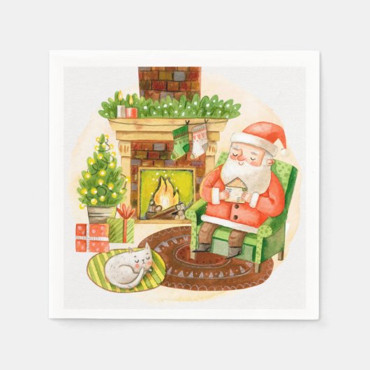 クリスマス スタンダードカクテルナプキン (正面)