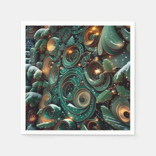 クリスマス スタンダードカクテルナプキン (正面)