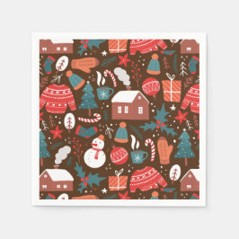 クリスマス スタンダードカクテルナプキン