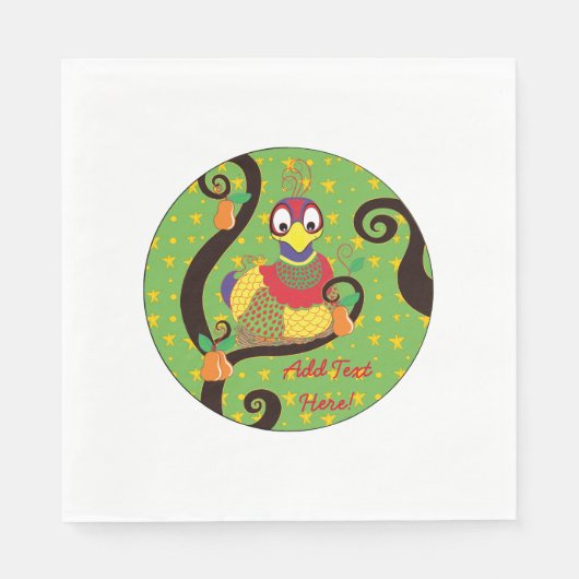 クリスマス・スタンダード・ナプキン。パーソナライズ スタンダードランチョンナプキン (正面)