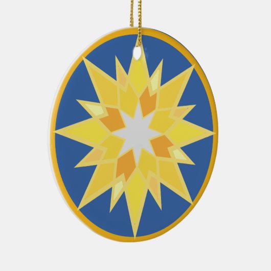 クリスマス・スターとイエス セラミックオーナメント (右)