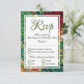 クリスマス スターズ 個人用 フェスティブ セレブレーション 出欠カード (スタンド正面)