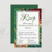 クリスマス スターズ 個人用 フェスティブ セレブレーション 出欠カード (正面/裏面)