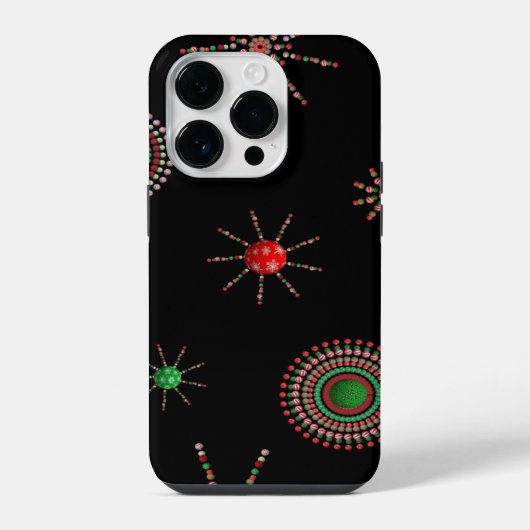 クリスマス・スターバースト iPhoneケース (裏面)