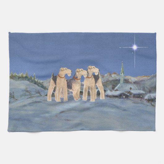 クリスマス・スター キッチンタオル (横)