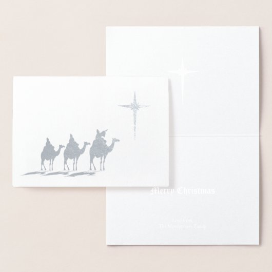 クリスマス・スター・シルバーの三人の賢者 箔カード (ディスプレー)