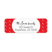 クリスマス スター 返送先ラベル ラベル (正面)