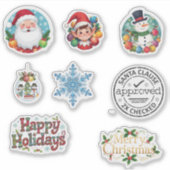 クリスマス ステッカー お祭り ミックス シール (正面)