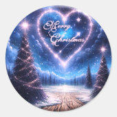 クリスマス・ステッカー、ギフト用ラベル、カード用ラベル ラウンドシール (正面)