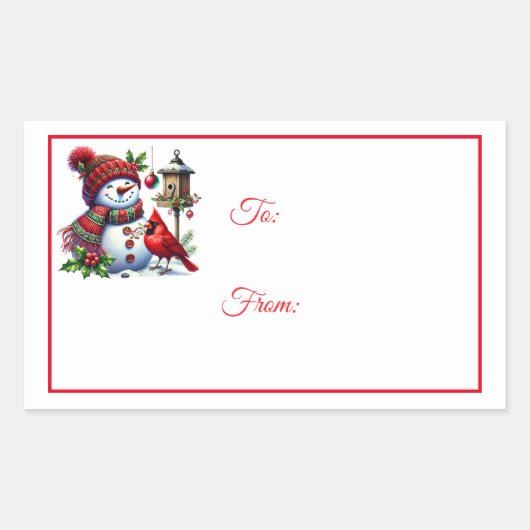 クリスマス ステッカー ギフト タグ (正面)