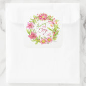 クリスマス ステッカー 花 水彩 リース (バッグ)