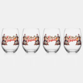 クリスマス ステムなしワイングラス (正面)