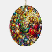 クリスマス～ステンドグラスMary Joseph ～ セラミックオーナメント (右)