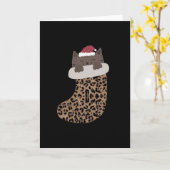 クリスマス・ストッキング カード (黄色い花)