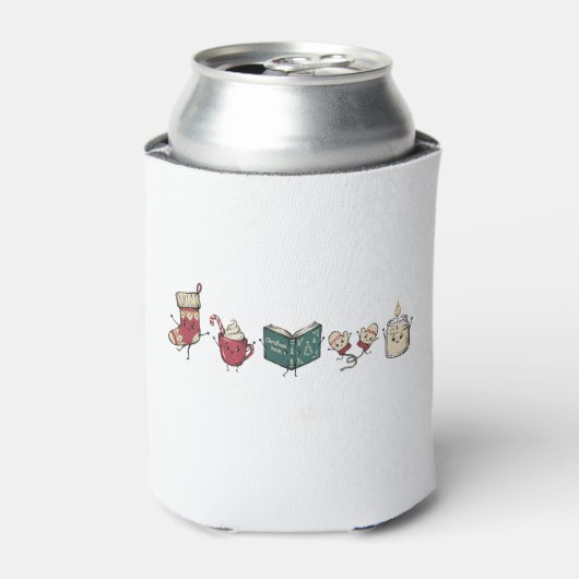 クリスマス ストッキング ココア 本 ミトン ろうそく クリスマス 缶クーラー (缶正面)