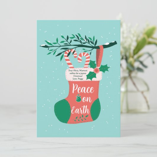 クリスマス・ストッキング シーズンカード (スタンド正面)