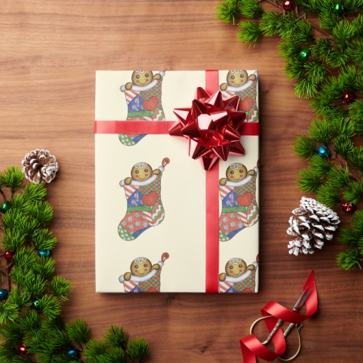 クリスマス ストッキング ラッピングペーパー (クリスマスギフト)