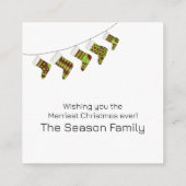 クリスマス ストッキング 予算 エンクロージャーカード (裏面)