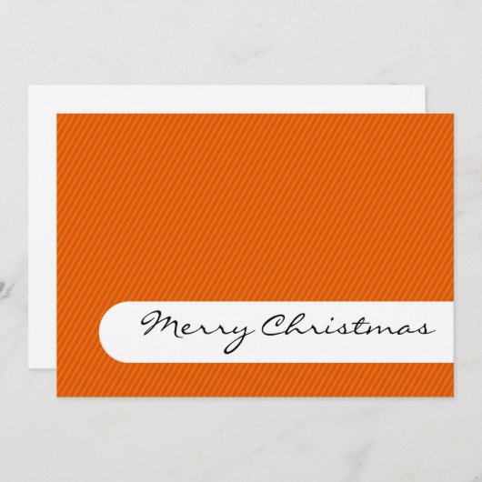 クリスマス ストライプ - グリーティングカード (正面/裏面)