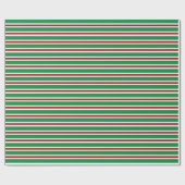 クリスマス ストライプ ラッピングペーパー (フラット)