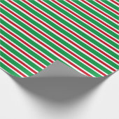 クリスマス ストライプ ラッピングペーパー (角)