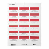 クリスマス ストライプ 大きな差出人ラベル ラベル (フルシート)