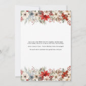 クリスマス・ストーリーブック・ブックをテーマにしたシャワー 招待状 (裏面)