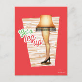 クリスマス・ストーリー・ランプ |脚を上げる シーズンポストカード (正面)