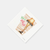 クリスマス・ストーリー・ランプ |脚を上げる スタンダードカクテルナプキン (角)