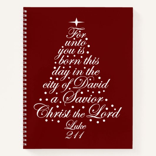 クリスマス・ストーリーLuke 2-11 ノートブック (正面)