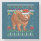 クリスマス ストーンコースター (正面)