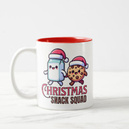 クリスマス スナック部 かわいいミルクとクッキー ツートーンマグカップ